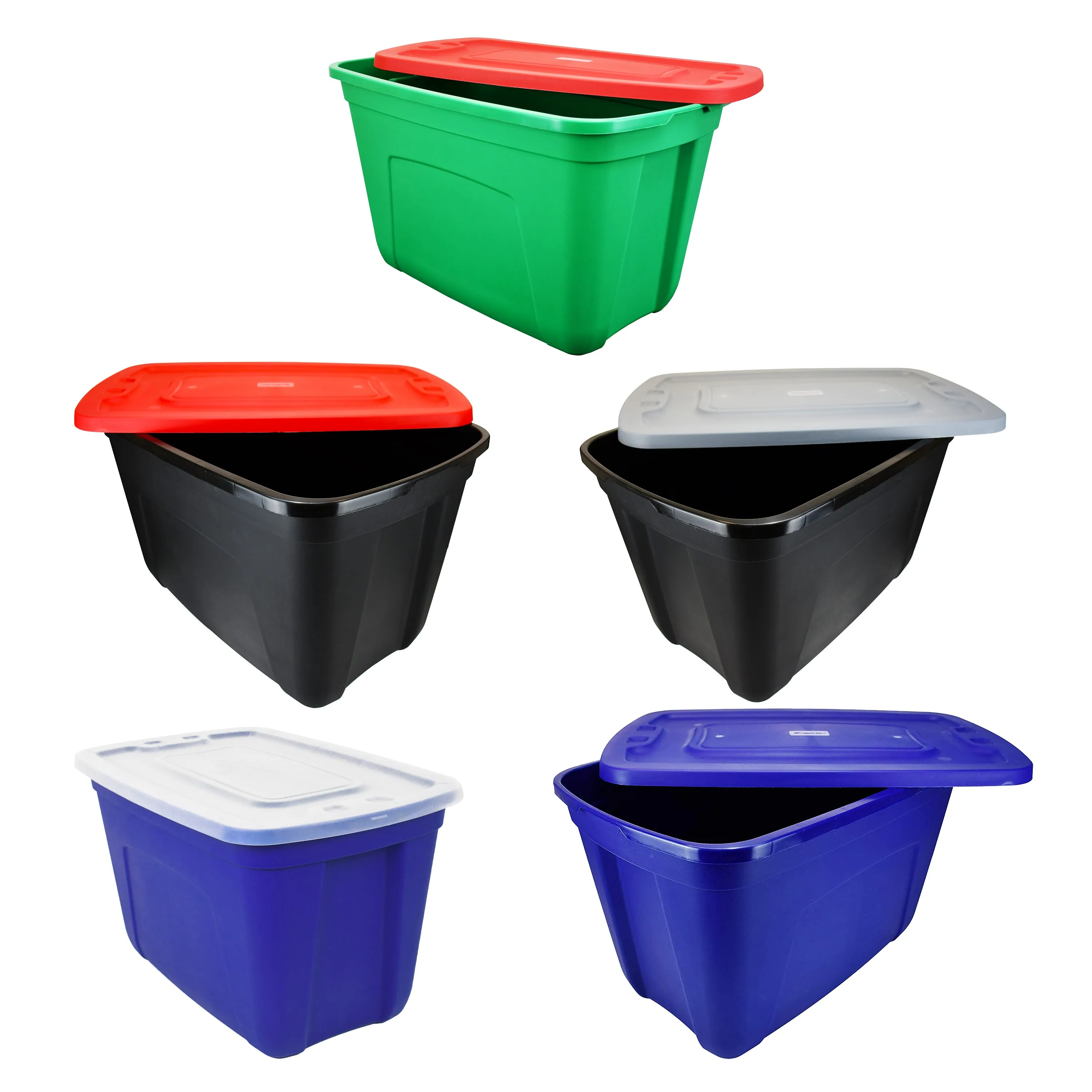 SimplyKleen Large Storage Bins with Lids, 18-Gallon (72-Quart), 4-pack