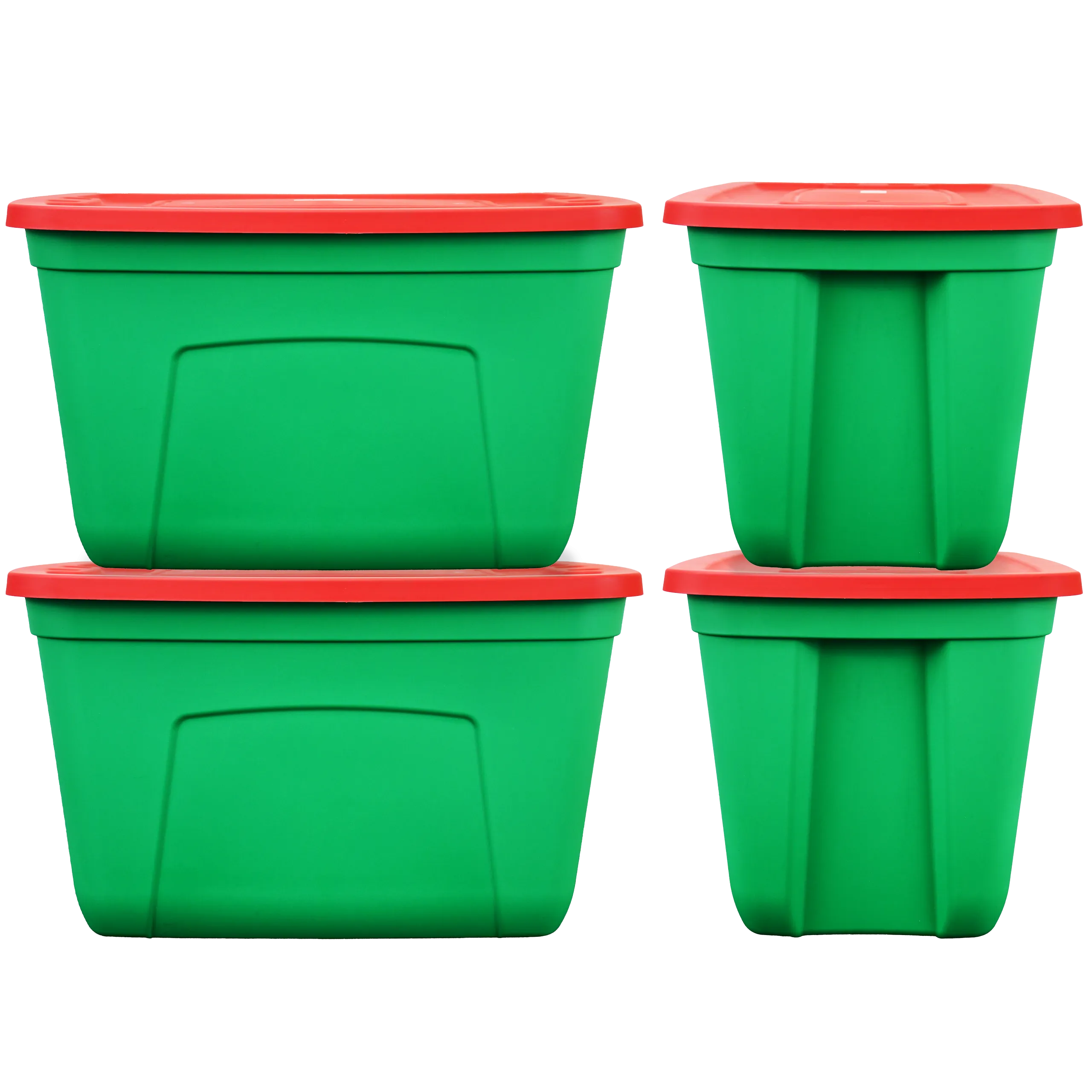 SimplyKleen Large Storage Bins with Lids, 18-Gallon (72-Quart), 4-pack