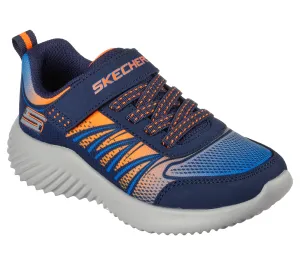 Skechers Bounder Zatic Boys Navy Orange Trainer