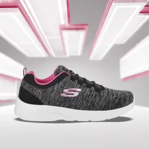 SKECHERS DYNAMIGHT 2.0- IN A FLASH Running Shoes For Women  (Black, Grey) (12965-BKHP)