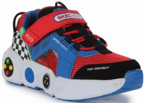 Skechers Game Kicks In Blue Red For Kids