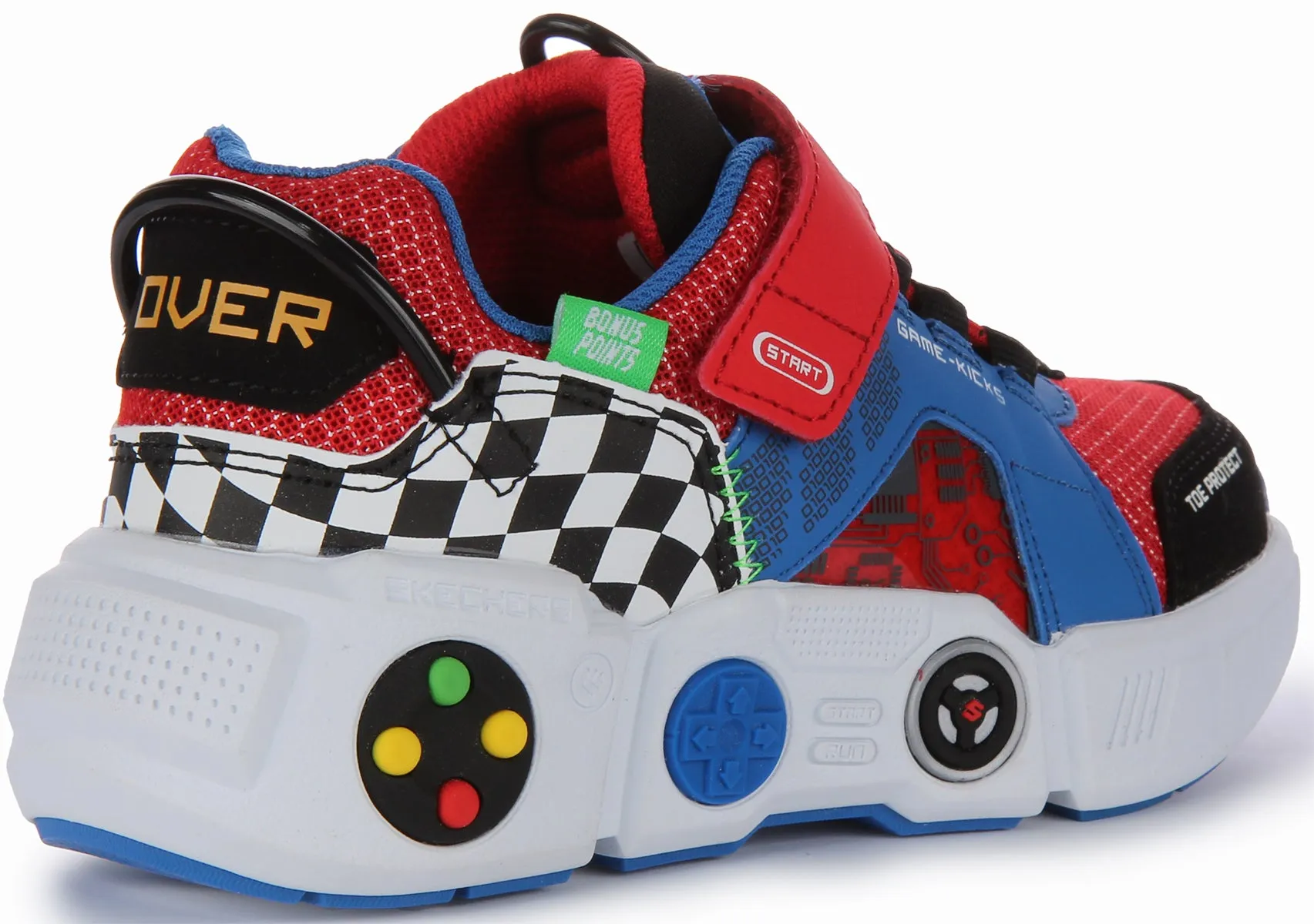 Skechers Game Kicks In Blue Red For Kids