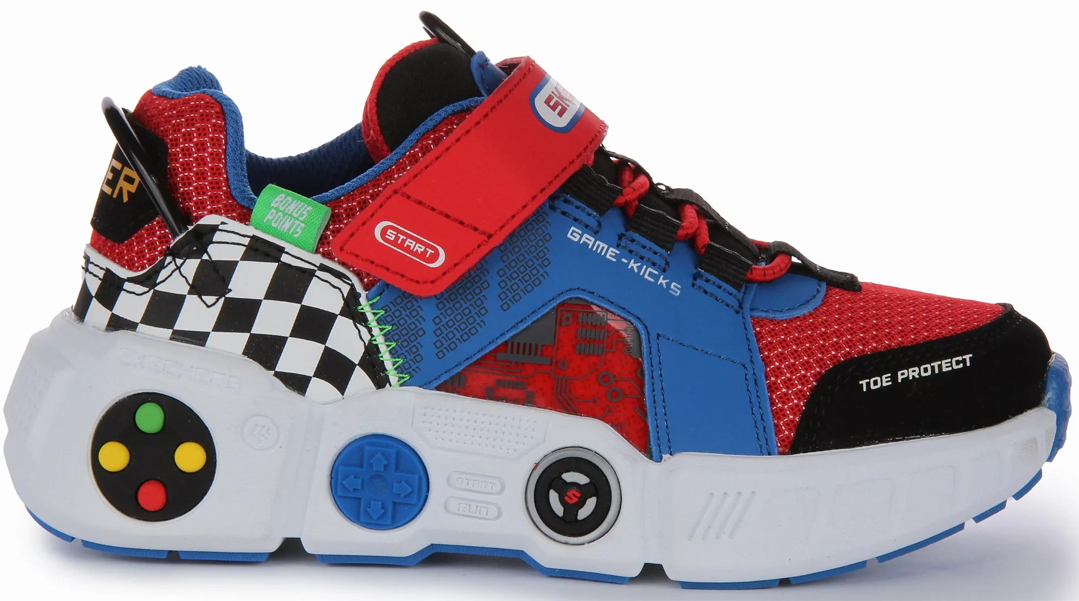 Skechers Game Kicks In Blue Red For Kids