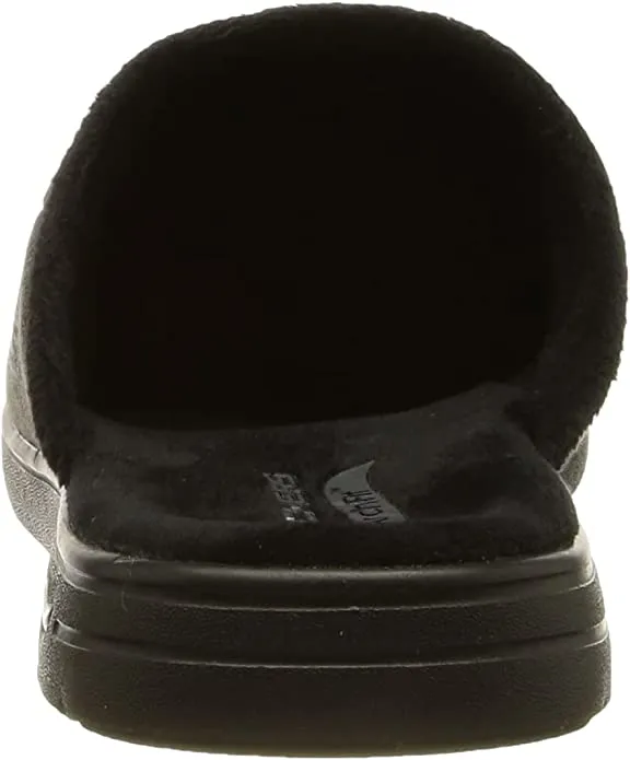 Skechers Go Walk Arch Fit Lounge Black Slip On Indoor Outdoor Athletic Slippers