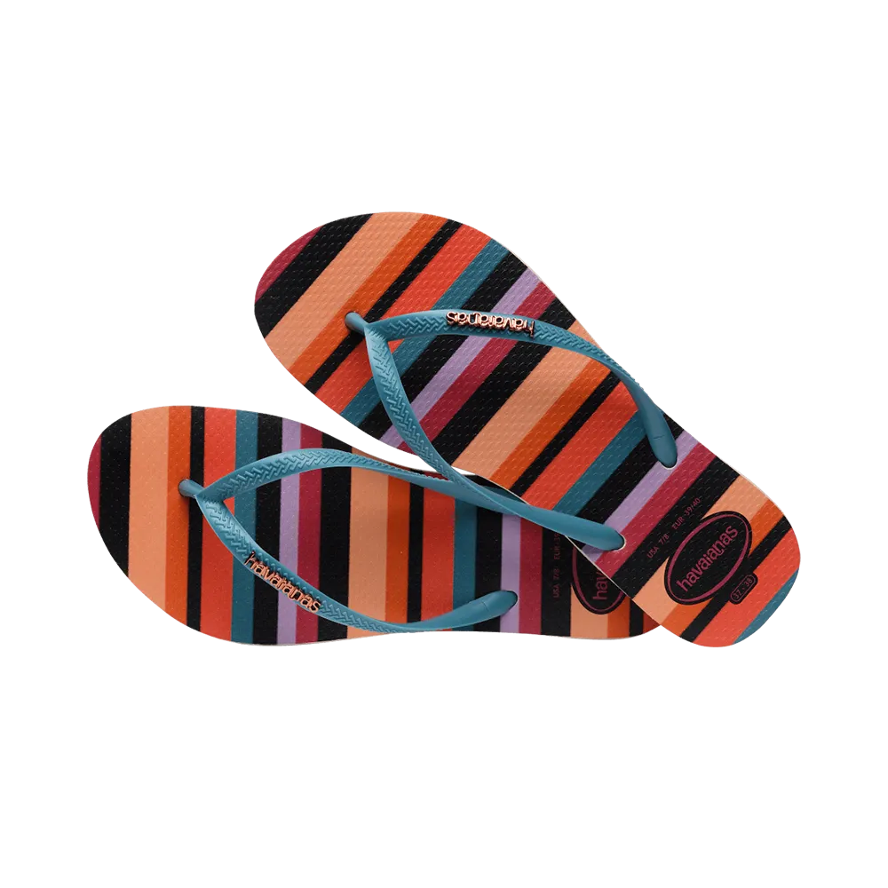 Slim Patchwork Flip Flops