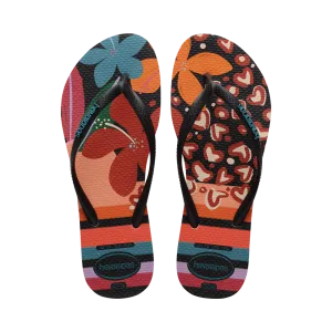 Slim Patchwork Flip Flops