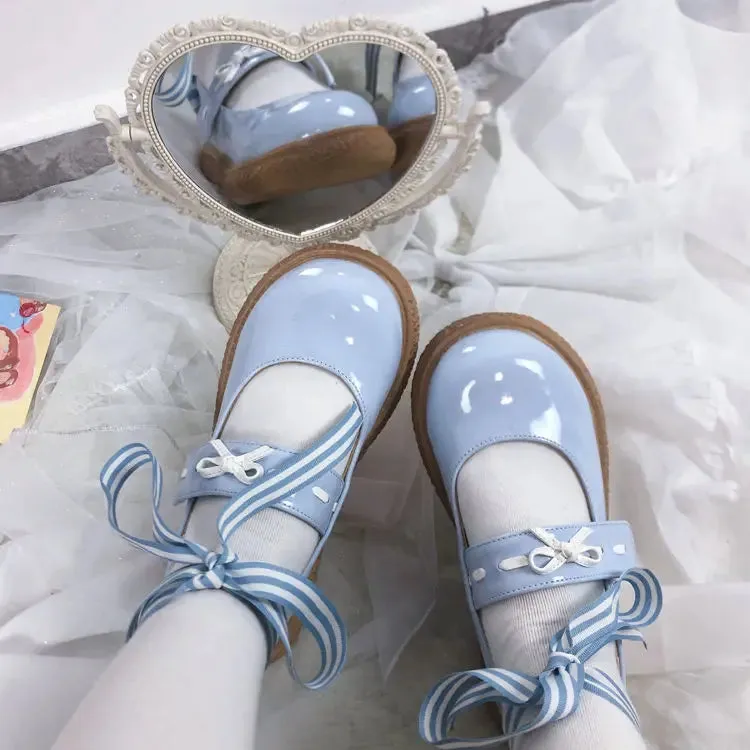 Sohiwoo Lolita Sweet Girl Big Head Doll Shoes Girl Student Shoes Jk Uniform Shoes Women Kawaii Shoes Cosplay Loli Daily Single Shoes