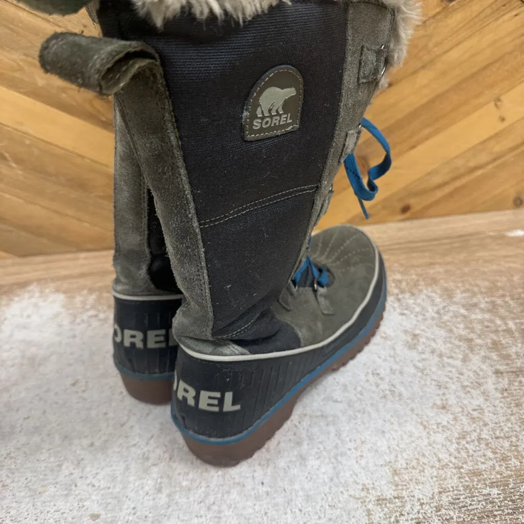 Sorel- woman's winter boot- MSRP $270: Grey (blue laces) -women-8