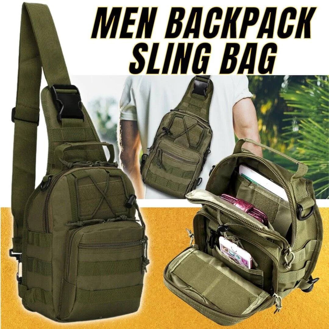 Tactical Sling Bag - Crossbody Pack Chest Shoulder Backpack