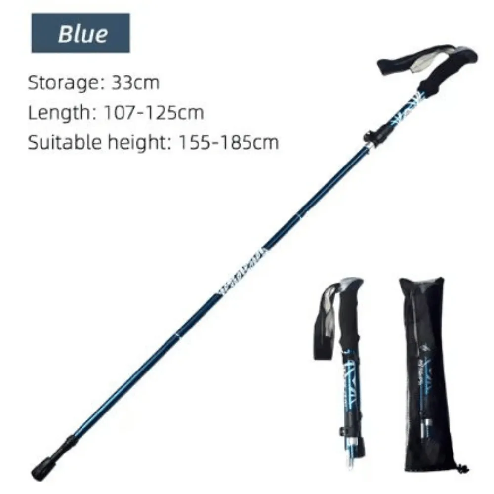 Telescopic Trekking Pole blue