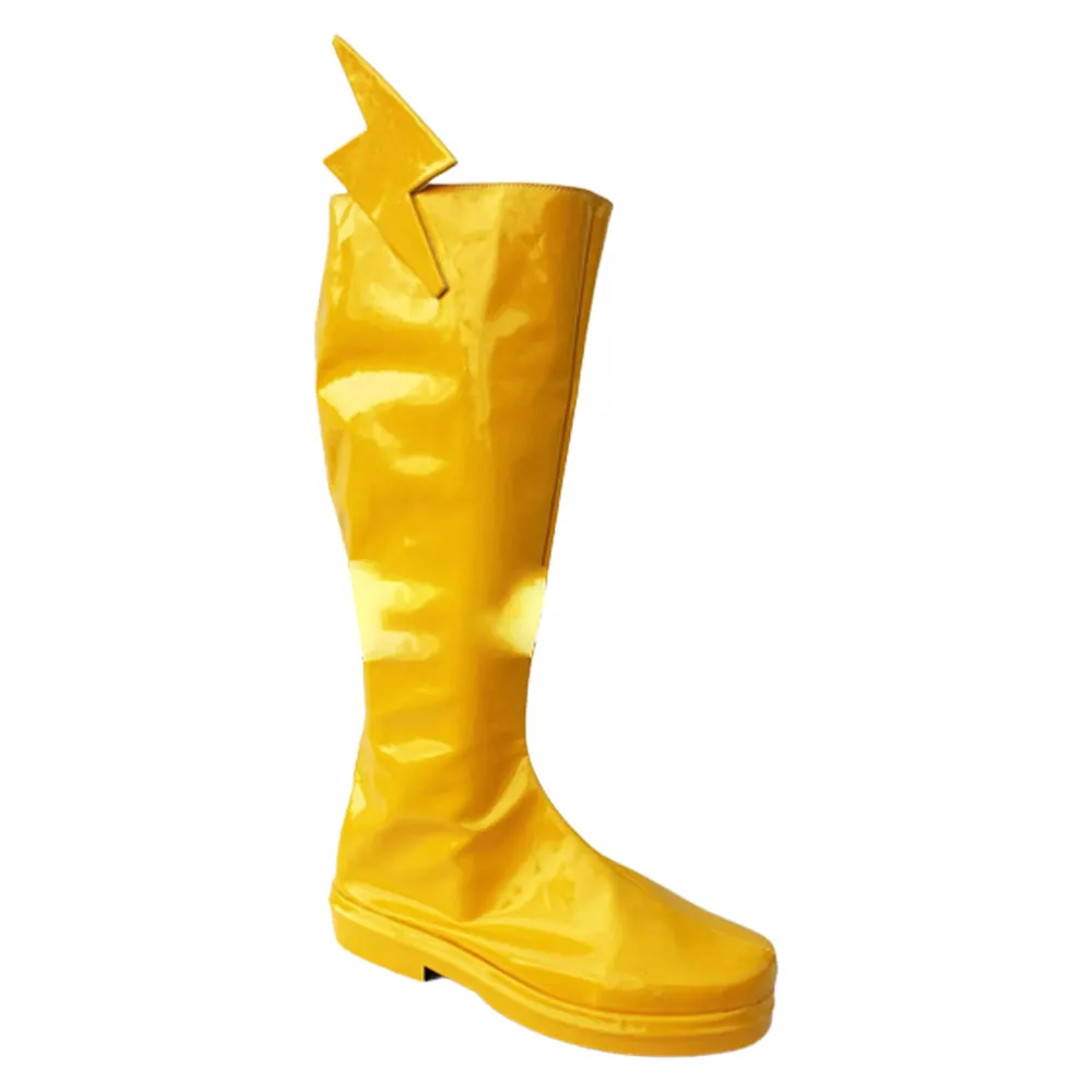 The Flash Barry Allen Yellow Shoes Boots Halloween Costumes Accessory Made