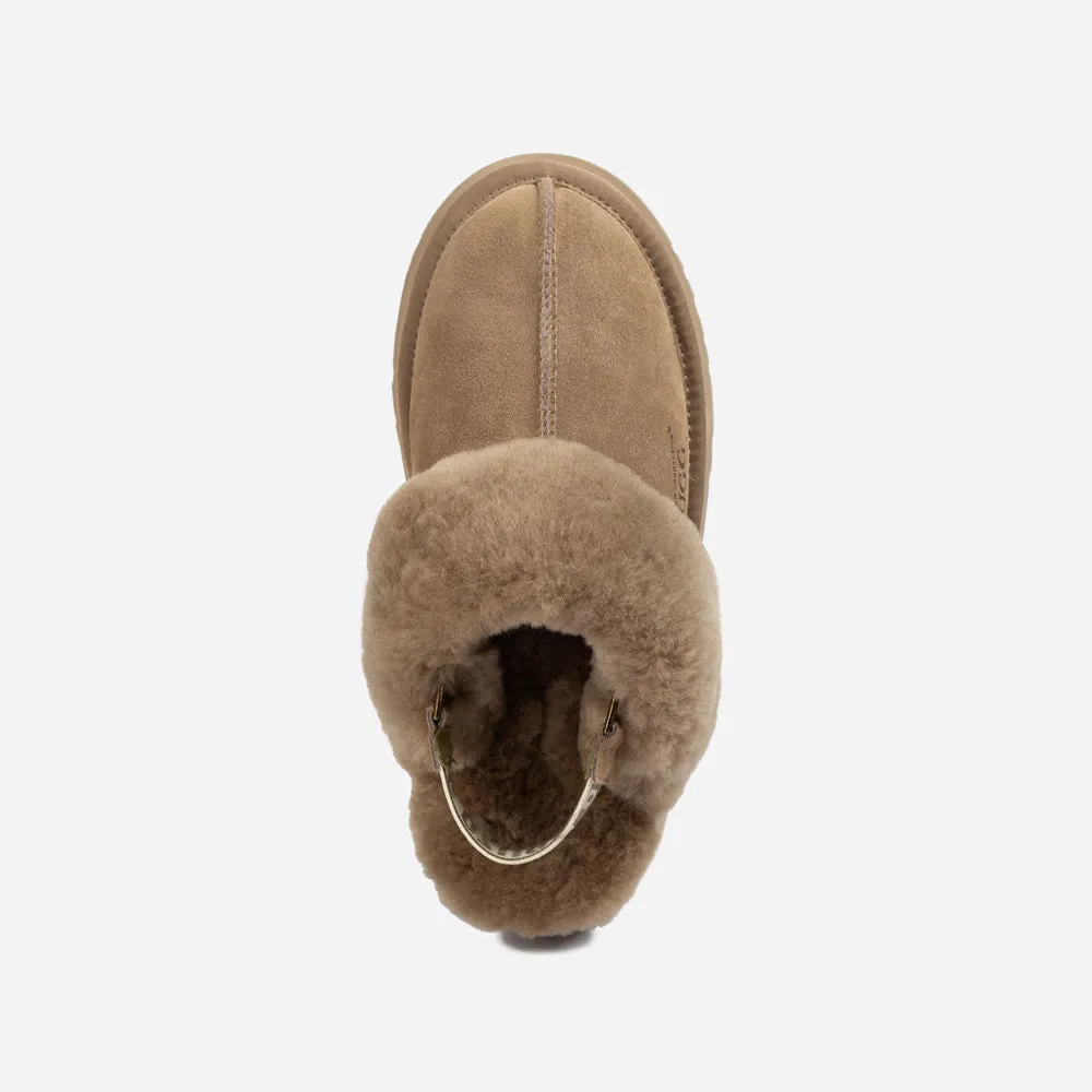 Ugg Platform Slipper (Elastic Logo & Wool Strap) 4.5cm (Detachable Feature)(Water Resistant)