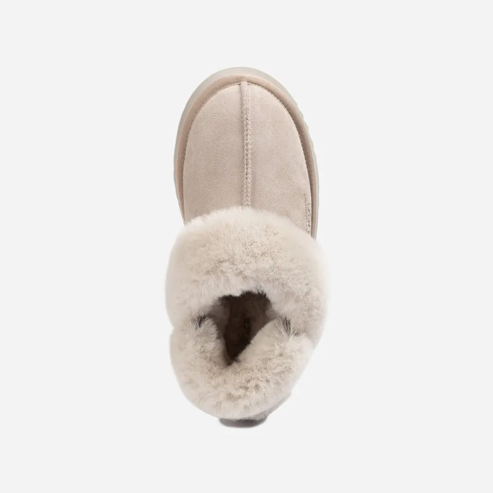 Ugg Platform Slipper (Elastic Logo & Wool Strap) 4.5cm (Detachable Feature)(Water Resistant)