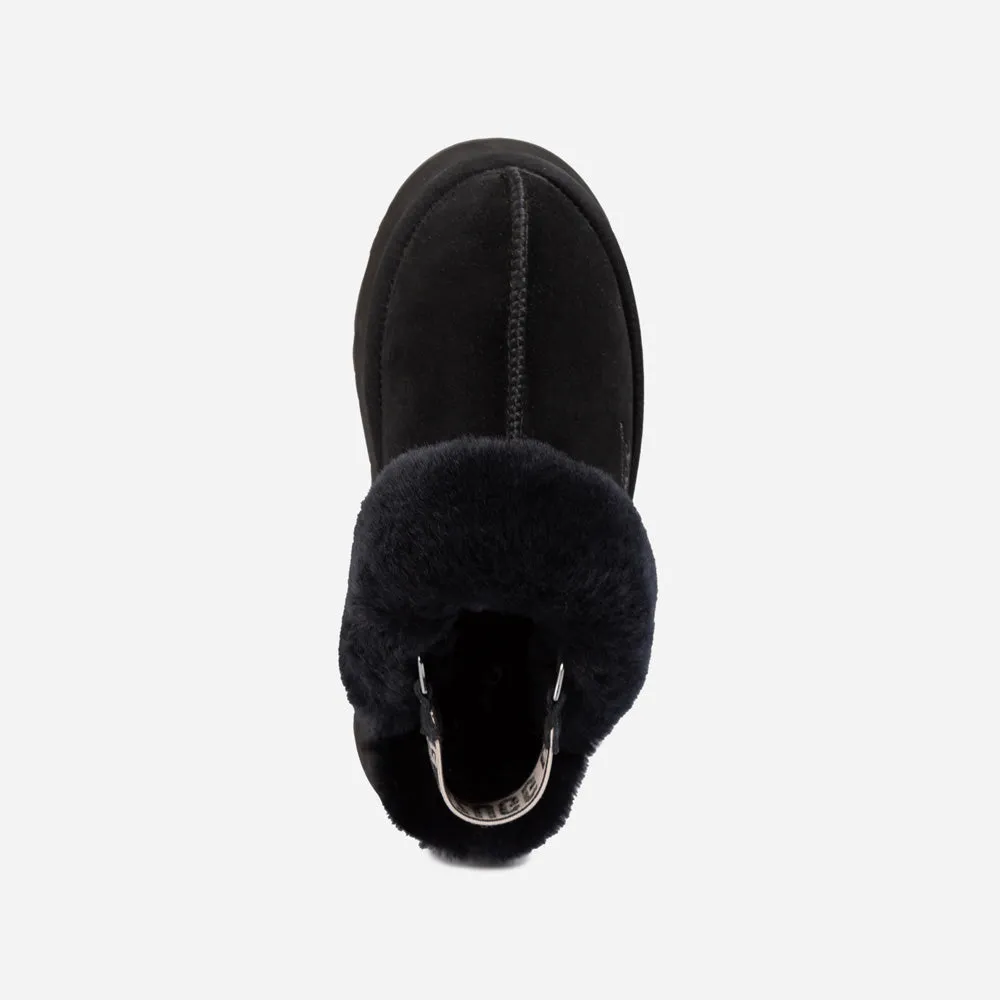 Ugg Platform Slipper (Elastic Logo & Wool Strap) 4.5cm (Detachable Feature)(Water Resistant)