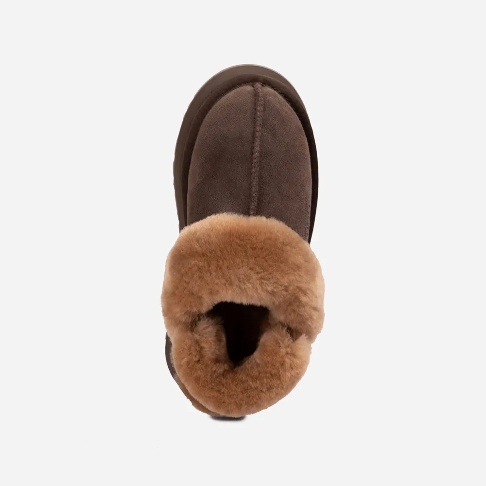 Ugg Platform Slipper (Elastic Logo & Wool Strap) 4.5cm (Detachable Feature)(Water Resistant)