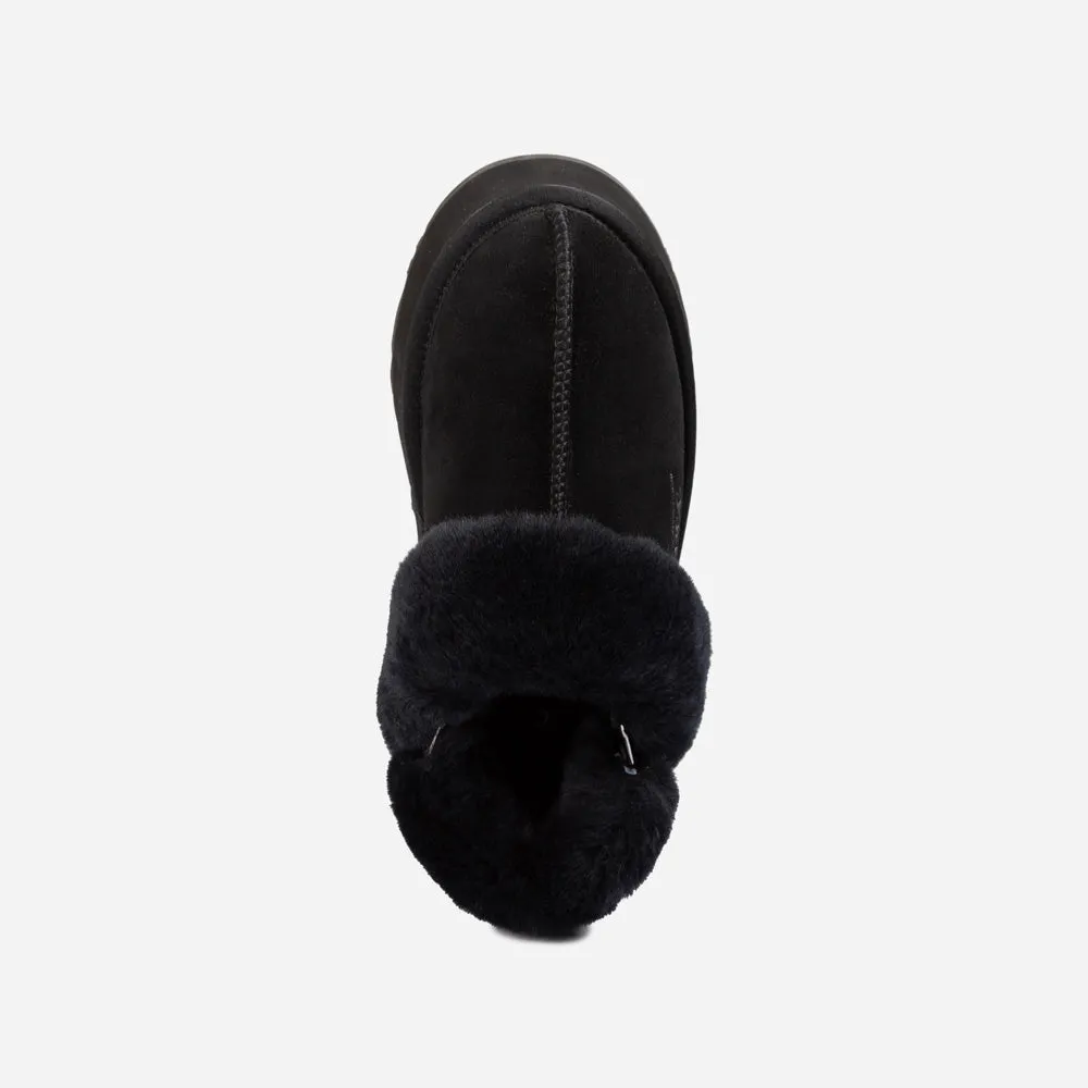 Ugg Platform Slipper (Elastic Logo & Wool Strap) 4.5cm (Detachable Feature)(Water Resistant)