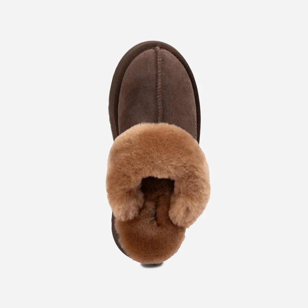 Ugg Platform Slipper (Elastic Logo & Wool Strap) 4.5cm (Detachable Feature)(Water Resistant)