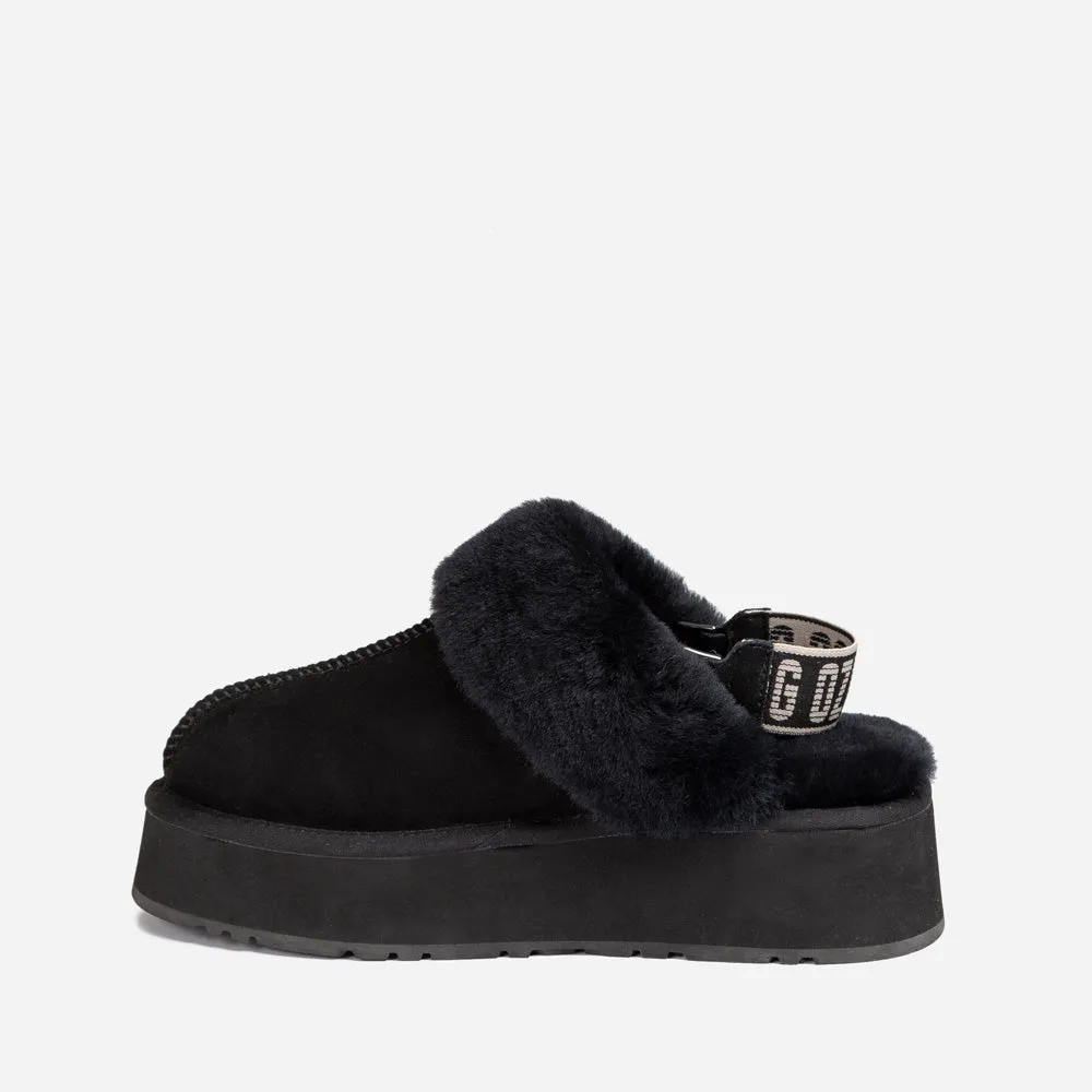 Ugg Platform Slipper (Elastic Logo & Wool Strap) 4.5cm (Detachable Feature)(Water Resistant)