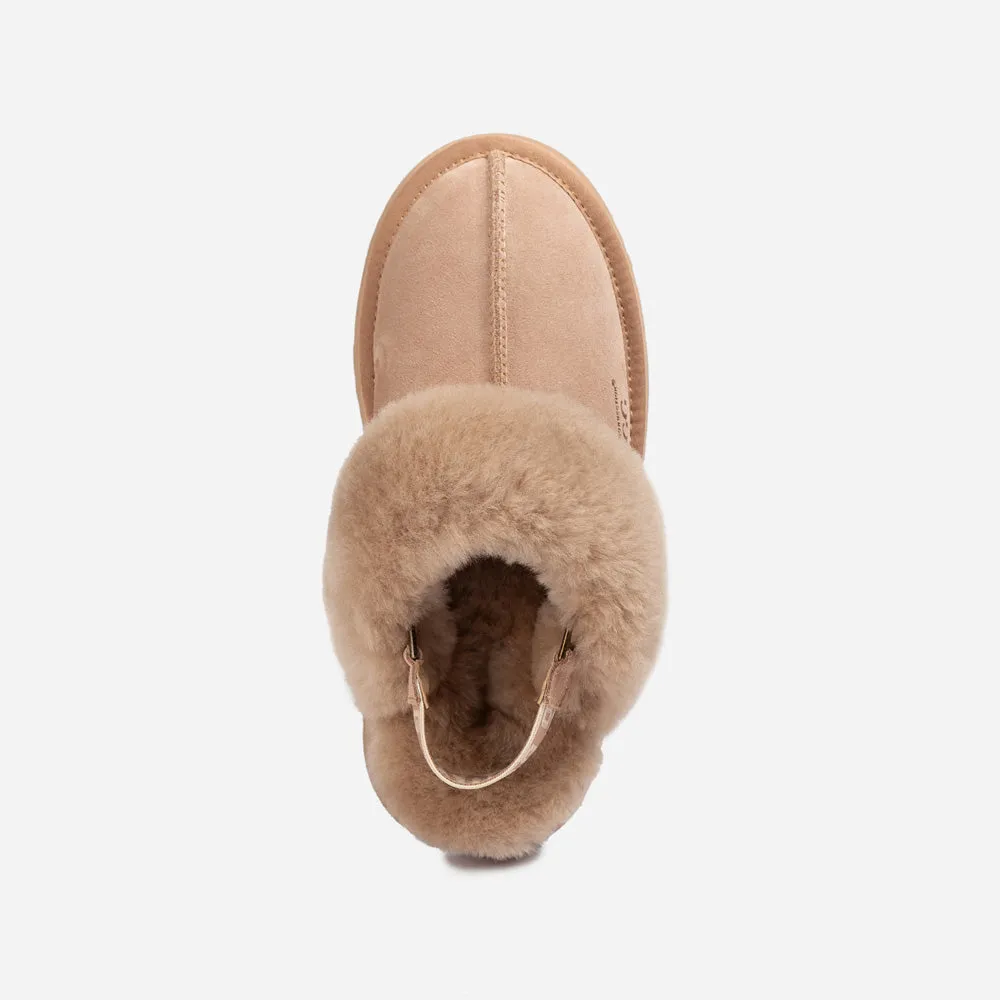 Ugg Platform Slipper (Elastic Logo & Wool Strap) 4.5cm (Detachable Feature)(Water Resistant)