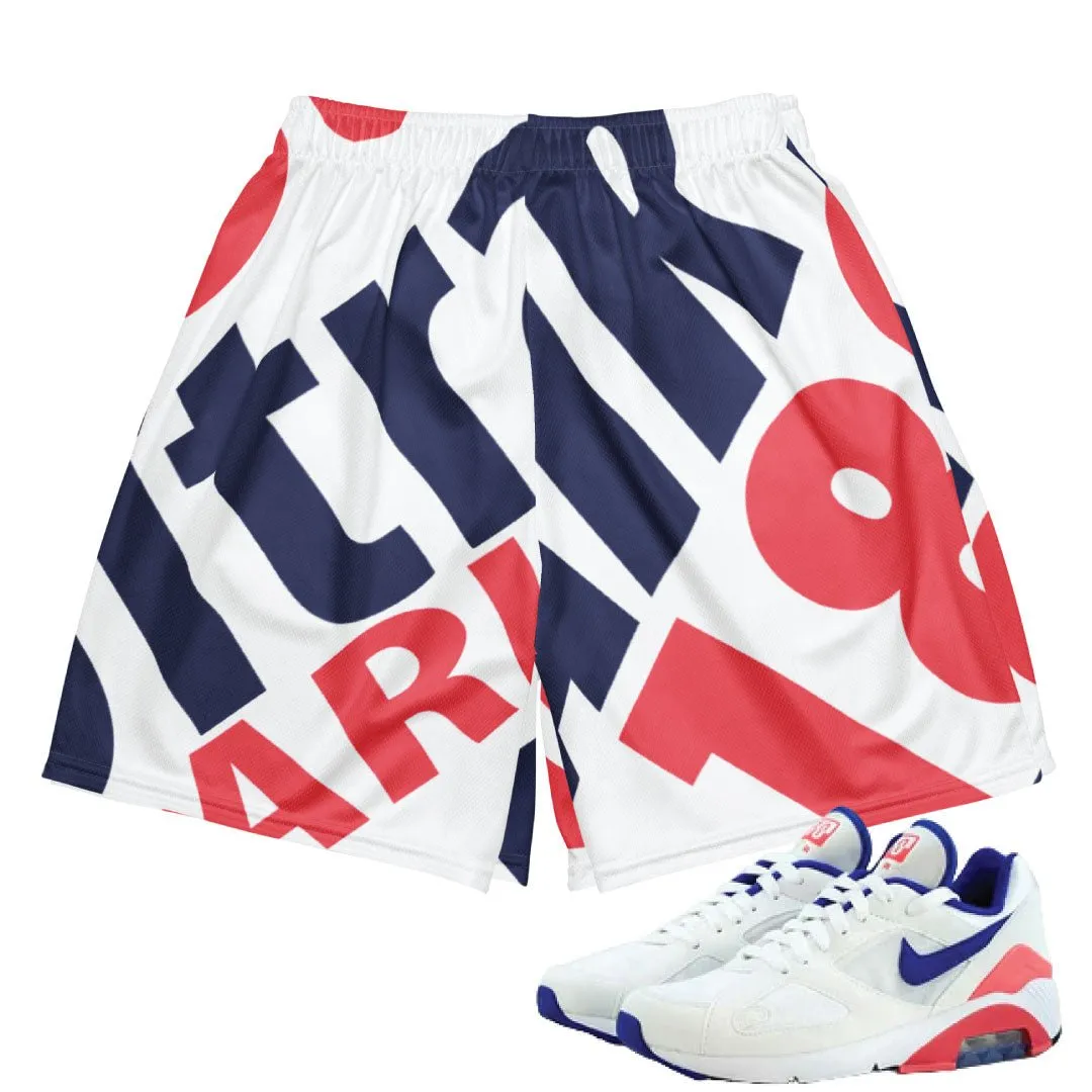 Ultramarine Air Max 180 Scripture Mesh Shorts