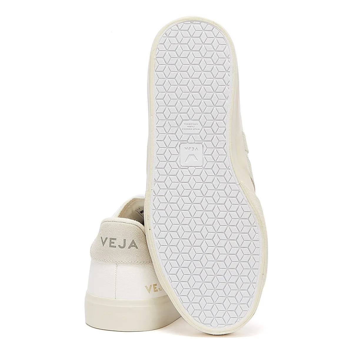 Veja Campo Mens White / Natural Trainers