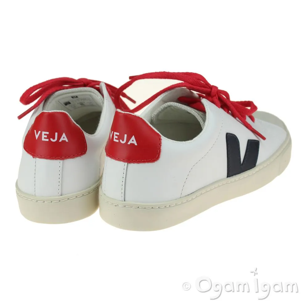 Veja Esplar Lace Boys Girls White Nautico Pekin Trainer