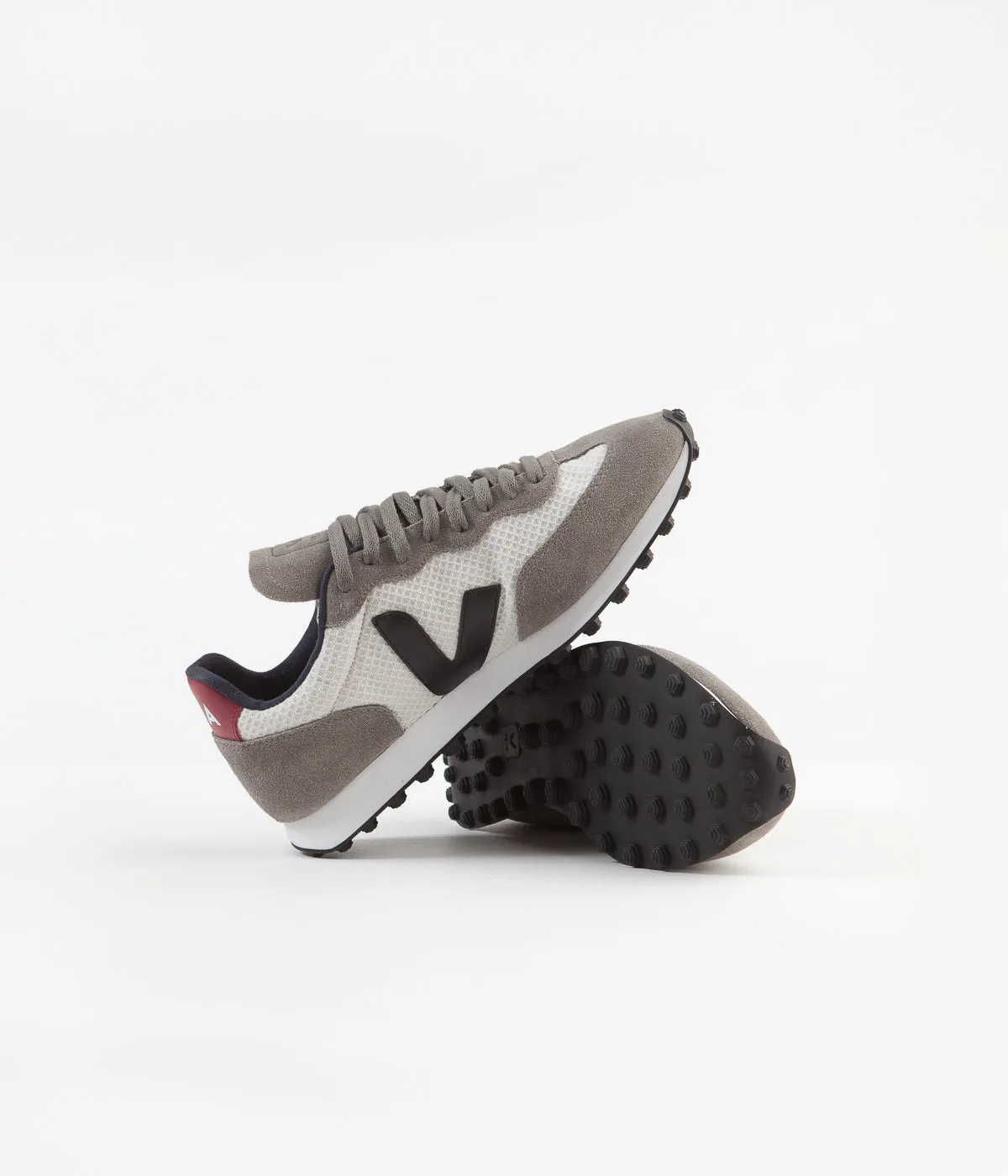 Veja Rio Branco Hexamesh Shoes - Gravel / Black / Marsala