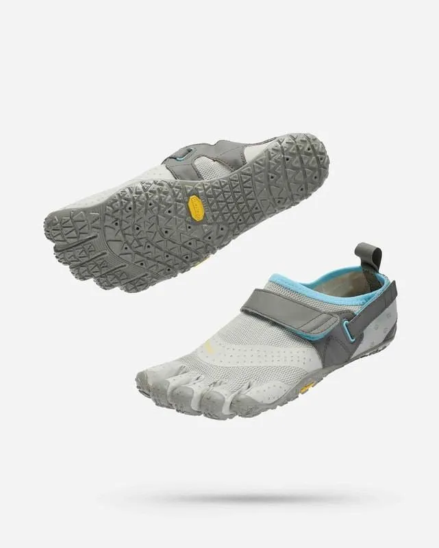 Vibram V Aqua Five Fingers Shoes Ladies Barefoot Feel Footwear - White/Blue/Coral