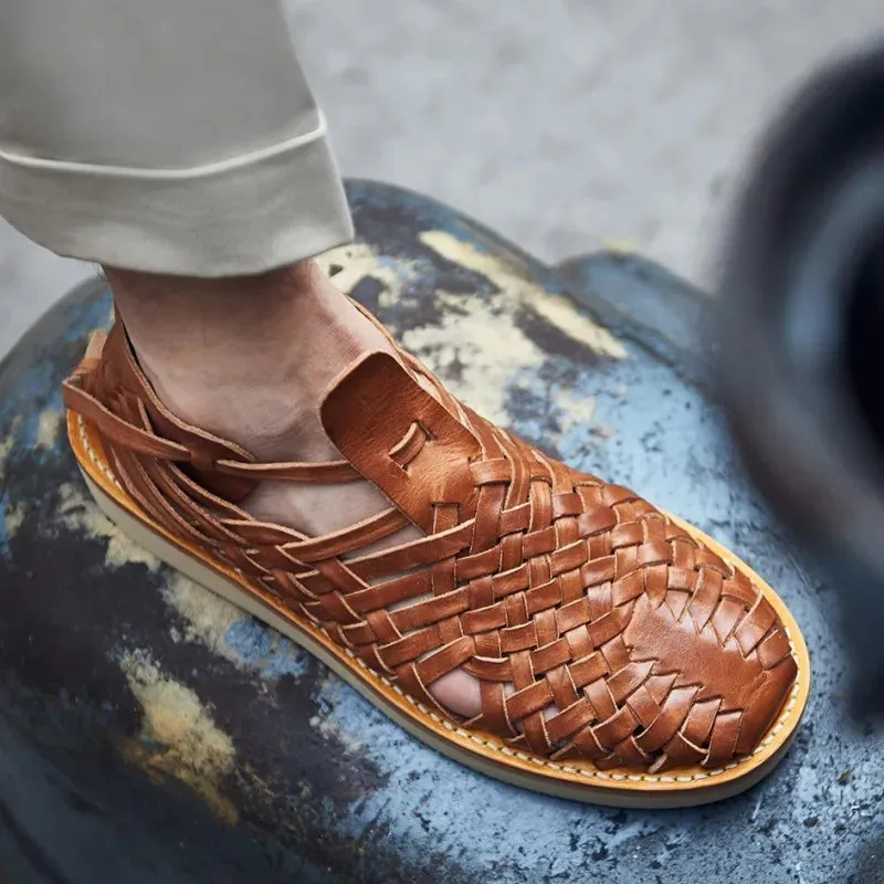 Vintage Woven Genuine Leather Shoes