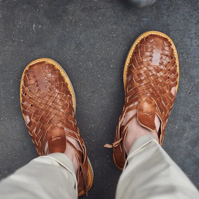 Vintage Woven Genuine Leather Shoes