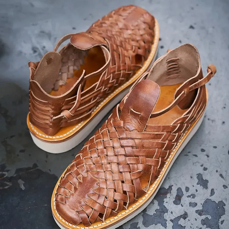 Vintage Woven Genuine Leather Shoes