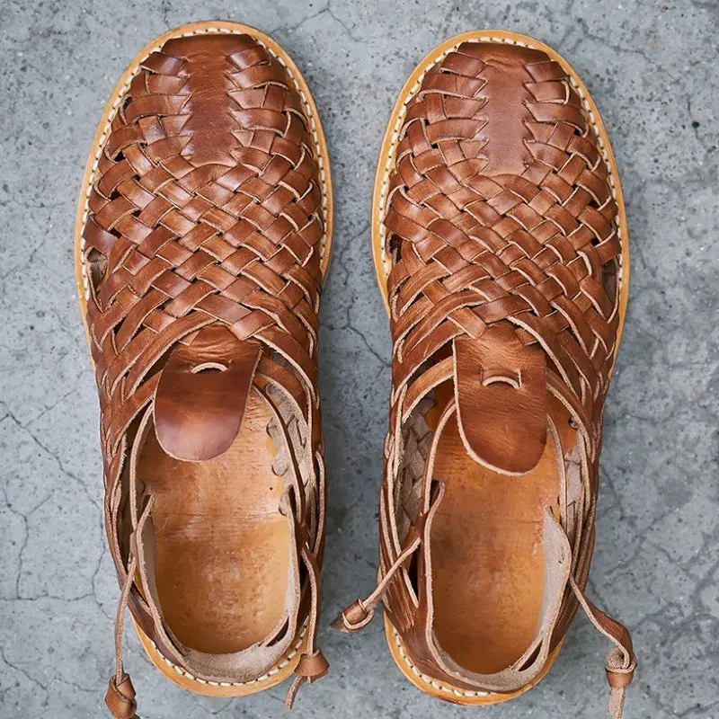 Vintage Woven Genuine Leather Shoes