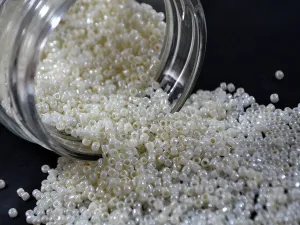 White Round Machine Embroidery Seed Beads