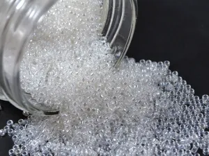 White Transparent Round Machine Embroidery Seed Beads