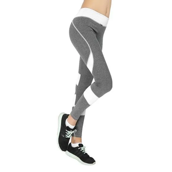 Women Solid Patchwork Training Gym Legging Running Fitness Leggings Waist Breathable Yoga Elastic Sport Pants High Leggings