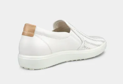 Women's Ecco Soft 7 Slip On 2.0 470113-01007 Color:  White