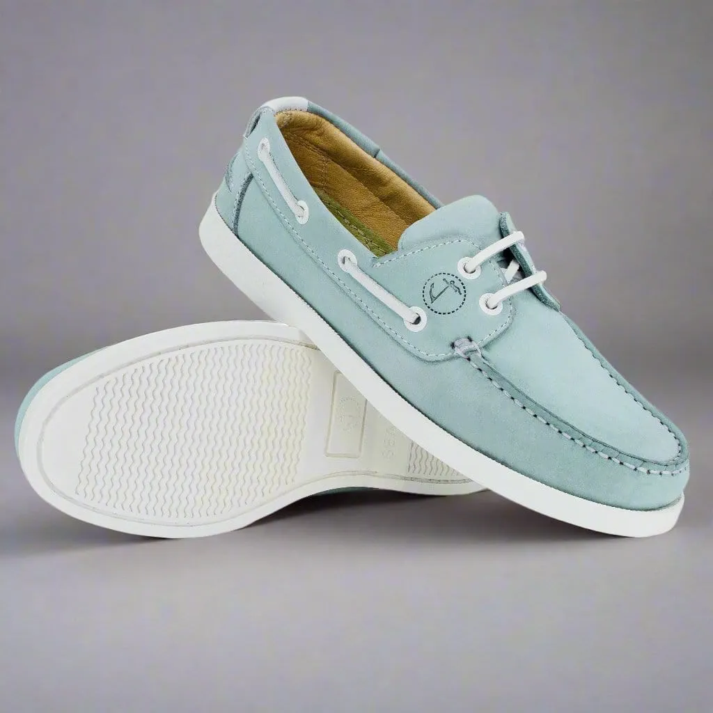 Women’s Nautical Nubuck Leather Boat Shoe