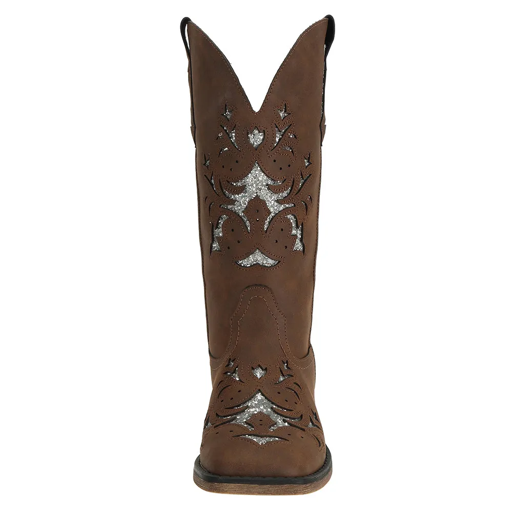 Womens Western Fashion Square Toe Cowboy Boots