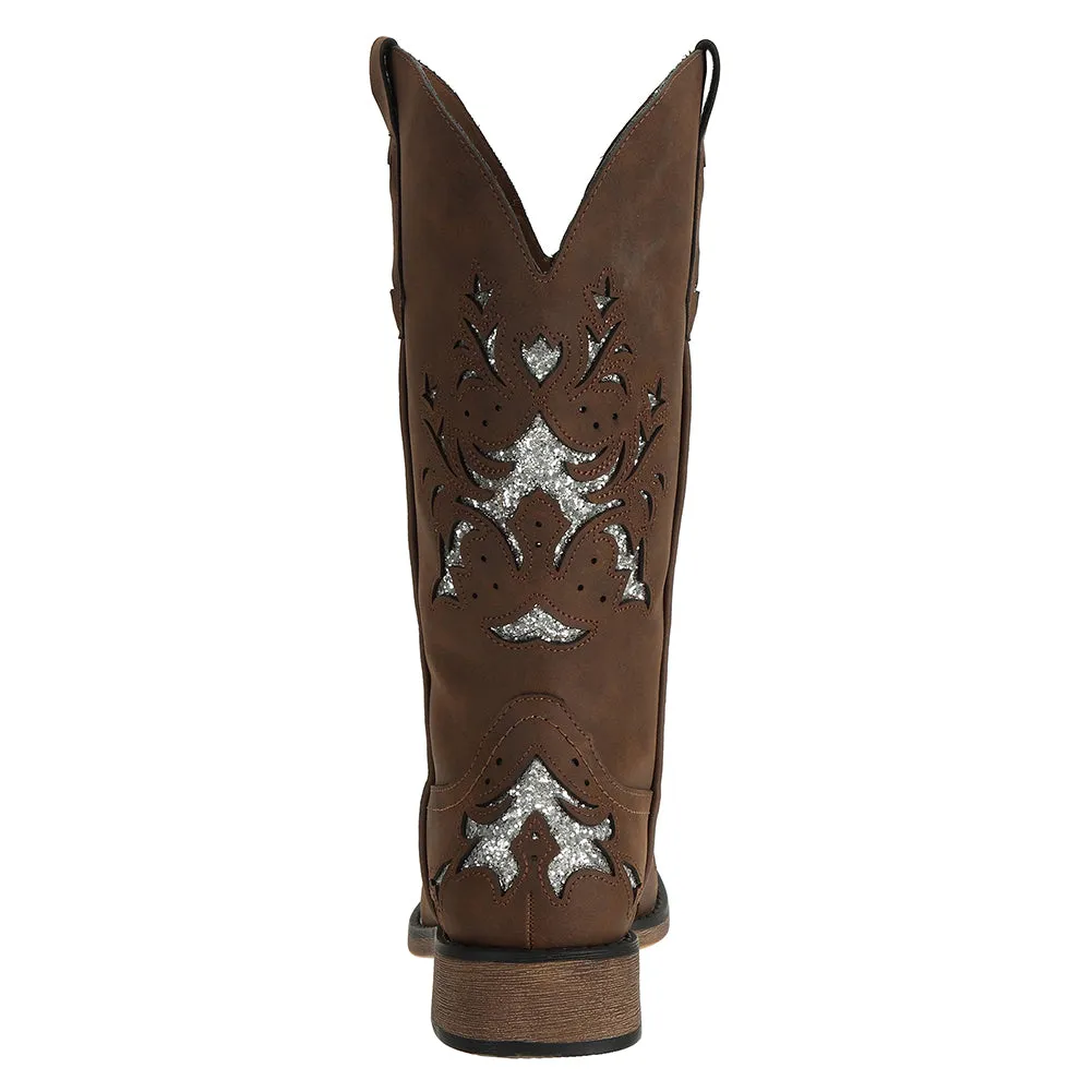 Womens Western Fashion Square Toe Cowboy Boots