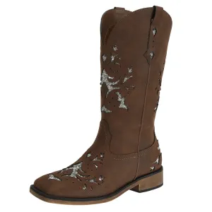 Womens Western Fashion Square Toe Cowboy Boots