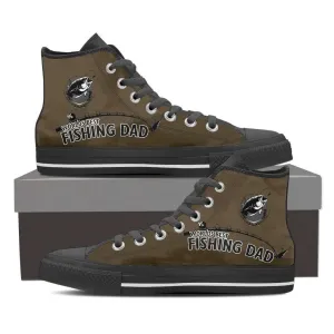 World's Best Fishing Dad Canvas High Top Shoes Mens