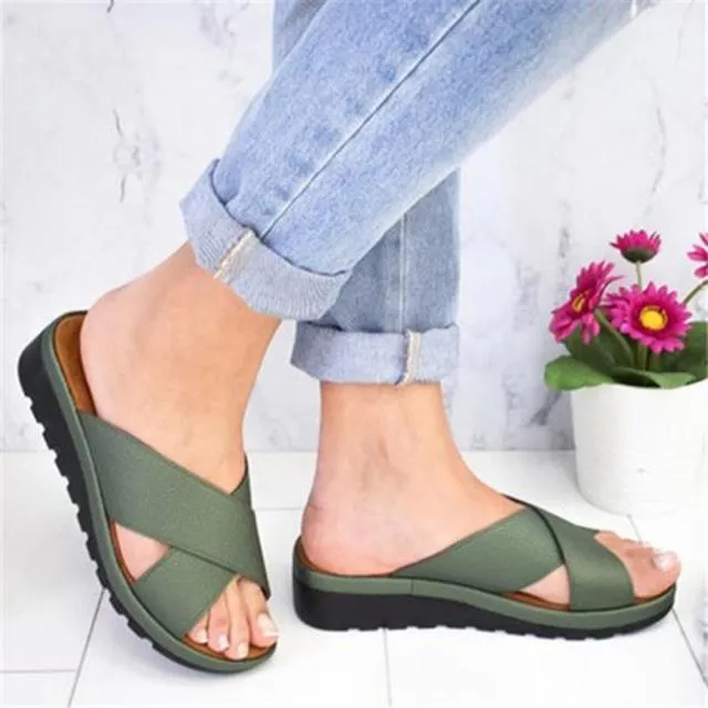 Yeknu Women Summer Slippers Casual Ladies Sandals Platform Non-slip Female Shoes Soft Wedge Outdoor Women Slippers Dropshipping Shoes